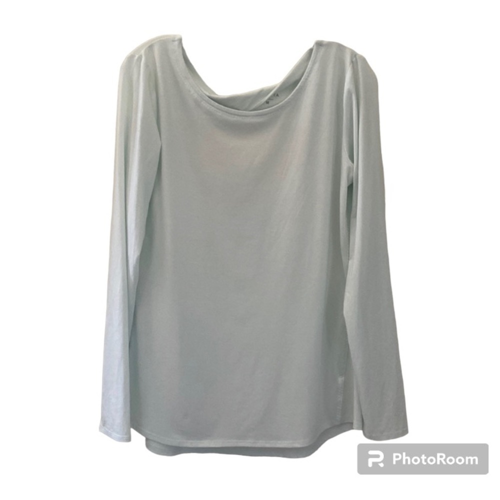 Athleta Light Green Flexlight Long Sleeve Lightweight Top With Keyhole B…
